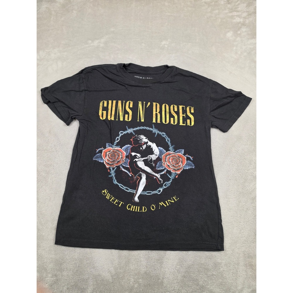 Guns N' Roses Graphic T-Shirt Women Small Black Sweet Child O' Mine Band Tee